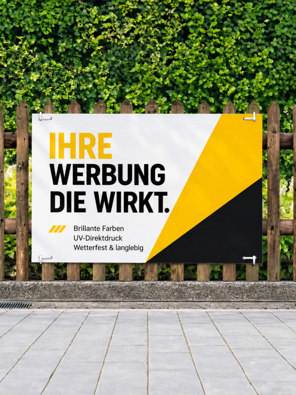 Hohlkammer-Zaunplakat-hochformatig Zaunplakat 120 x 80 cm